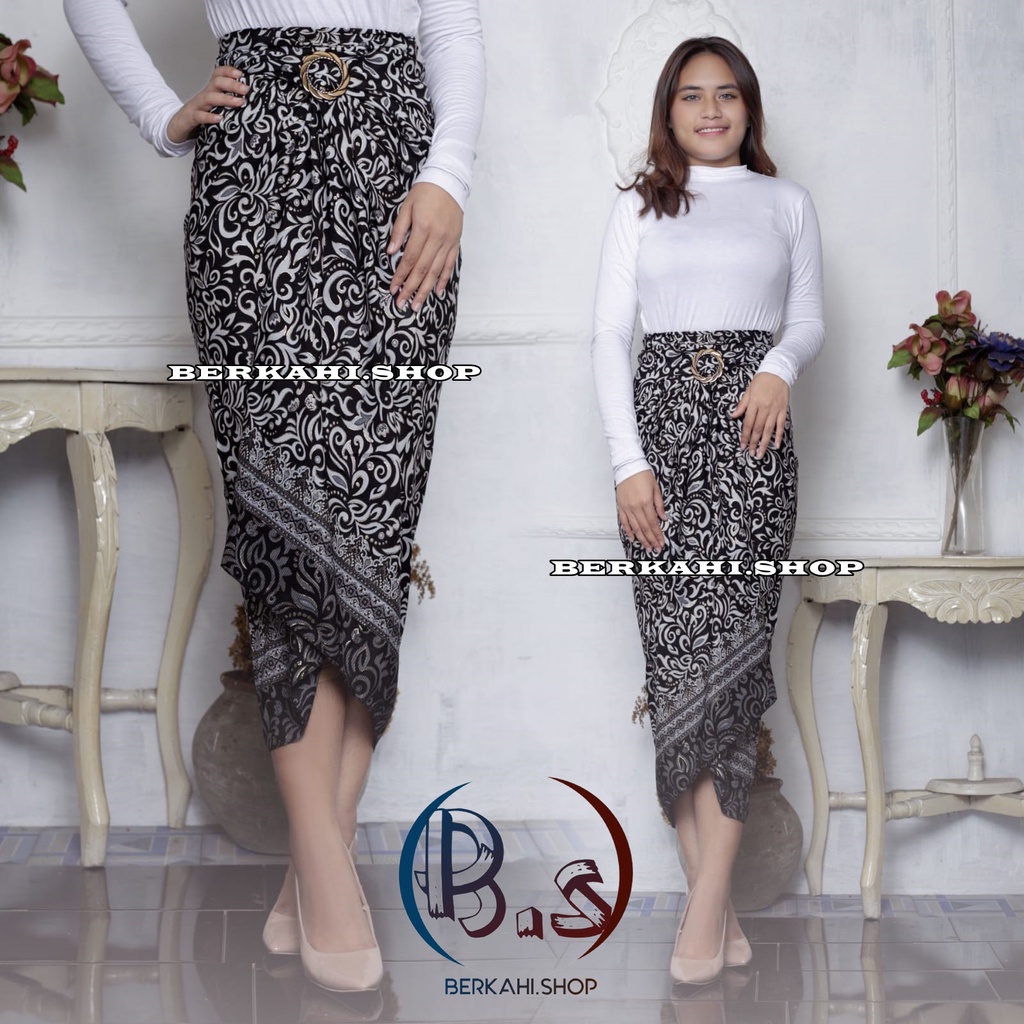 Rok Lilit Batik Bawahan Kebaya Modern Rok Serut Batik/cacing silver