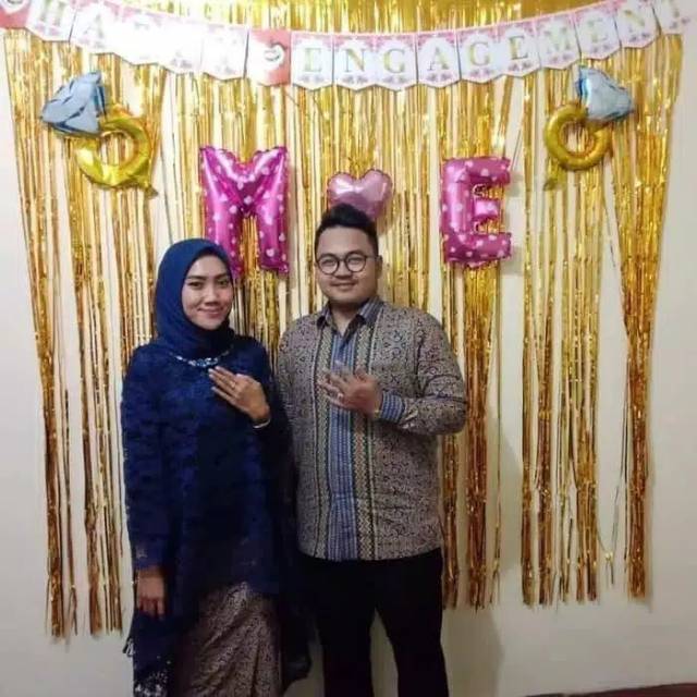 Dekorasi Tunangan / wedding / backdroup / murah meriah