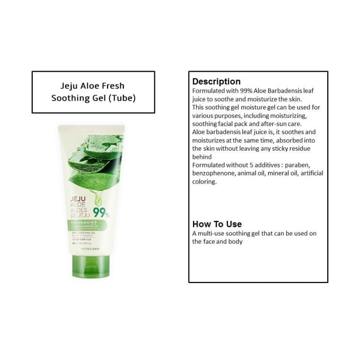 PROMO [PROMO] BPOM THE FACE SHOP Jeju Aloe Vera 99% Soothing Gel Tube 300ml