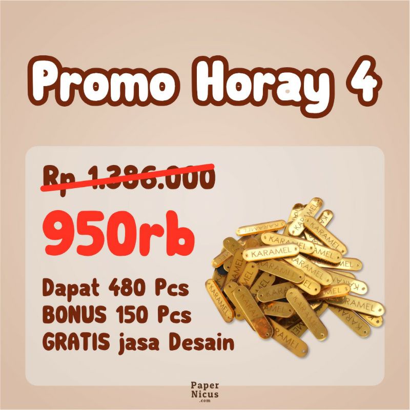 

PAPERNICUS - PROMO HORAY 4 LABEL AKRILIK