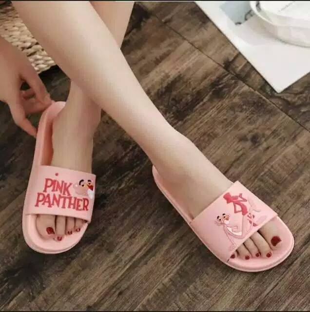 Sandal karakter pink panther karet timbul semi import