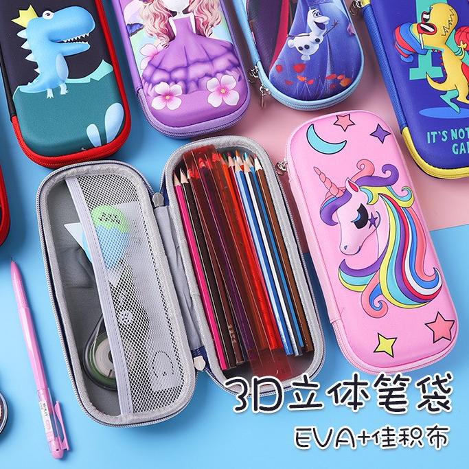 

45G✦ Tempat Pensil Motif Frozen Unicorn Dino Superhero Kartun 3D Bahan Eva Untuk Anak TOP PRODUK