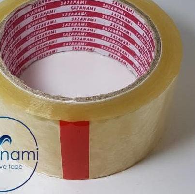 

pqd-729 Lakban Bening 2" Inch 80Y Yard Sazanami Opp Tape Isolasi Selotip ^