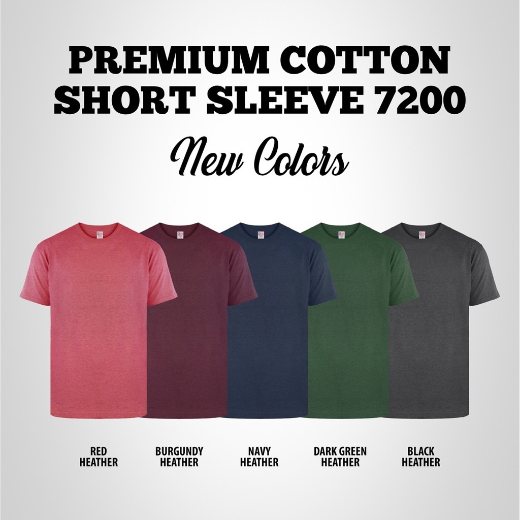 Kaos Polos New States Apparel Premium 24s Warna Heather Size S-XXXL