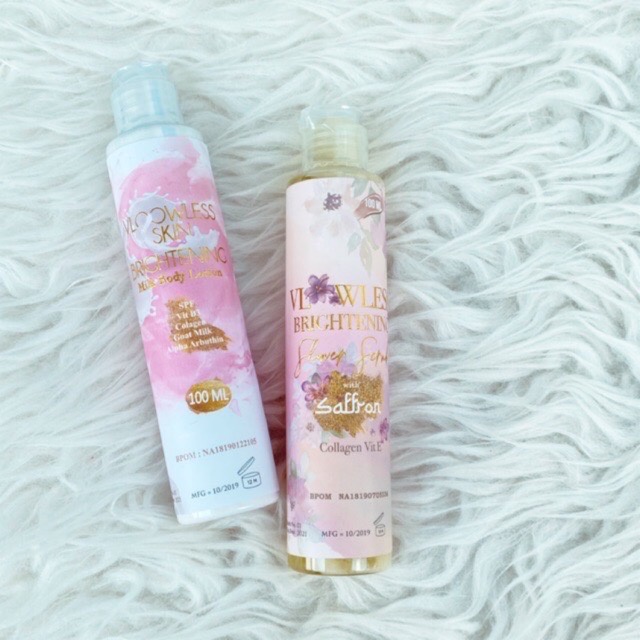 ￼(READY STOCK) Paket Mini (Milk Body Lotion & Shower Scrub) by Vloowless Beauty