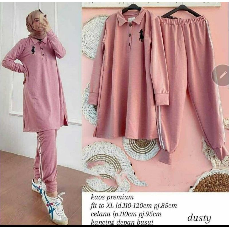 Baju Setelan Wanita Setelan Baju Celana Wanita Import Jumbo One Set Pakaian Model Korea Terbaru Paka