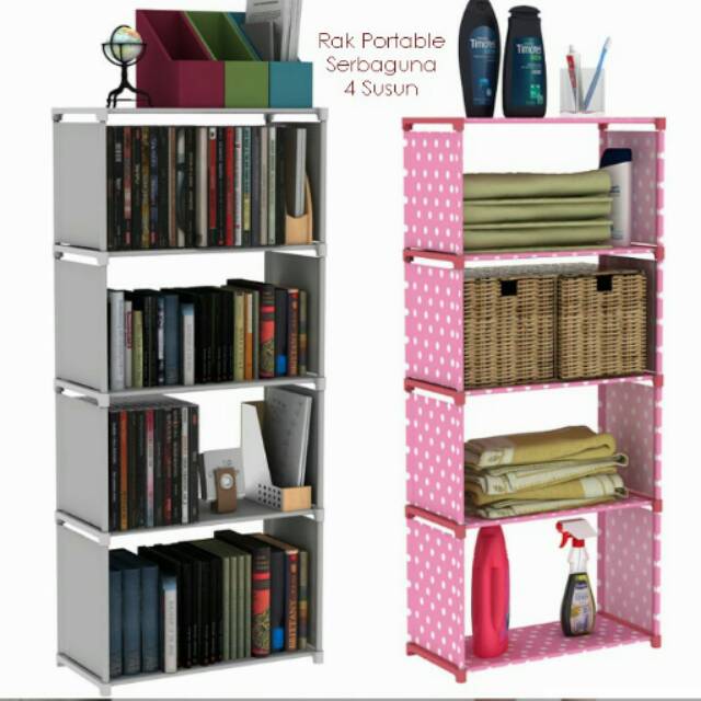 Rak Portable, Rak Buku, Lemari Portable, Rak serbaguna