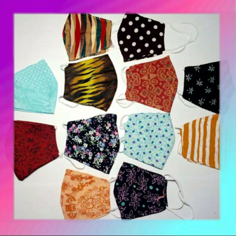Masker Kain Motif Fashion 3 Lapis Jogja Bisa Grosir Shopee Indonesia