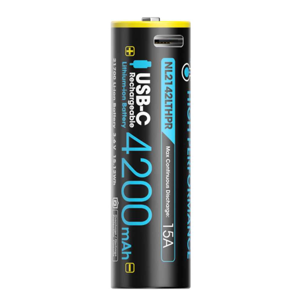 IDN TOOLS - NITECORE 21700 Baterai Li-ion 4200mAh 15A 3.6V - NL2142LTHPR