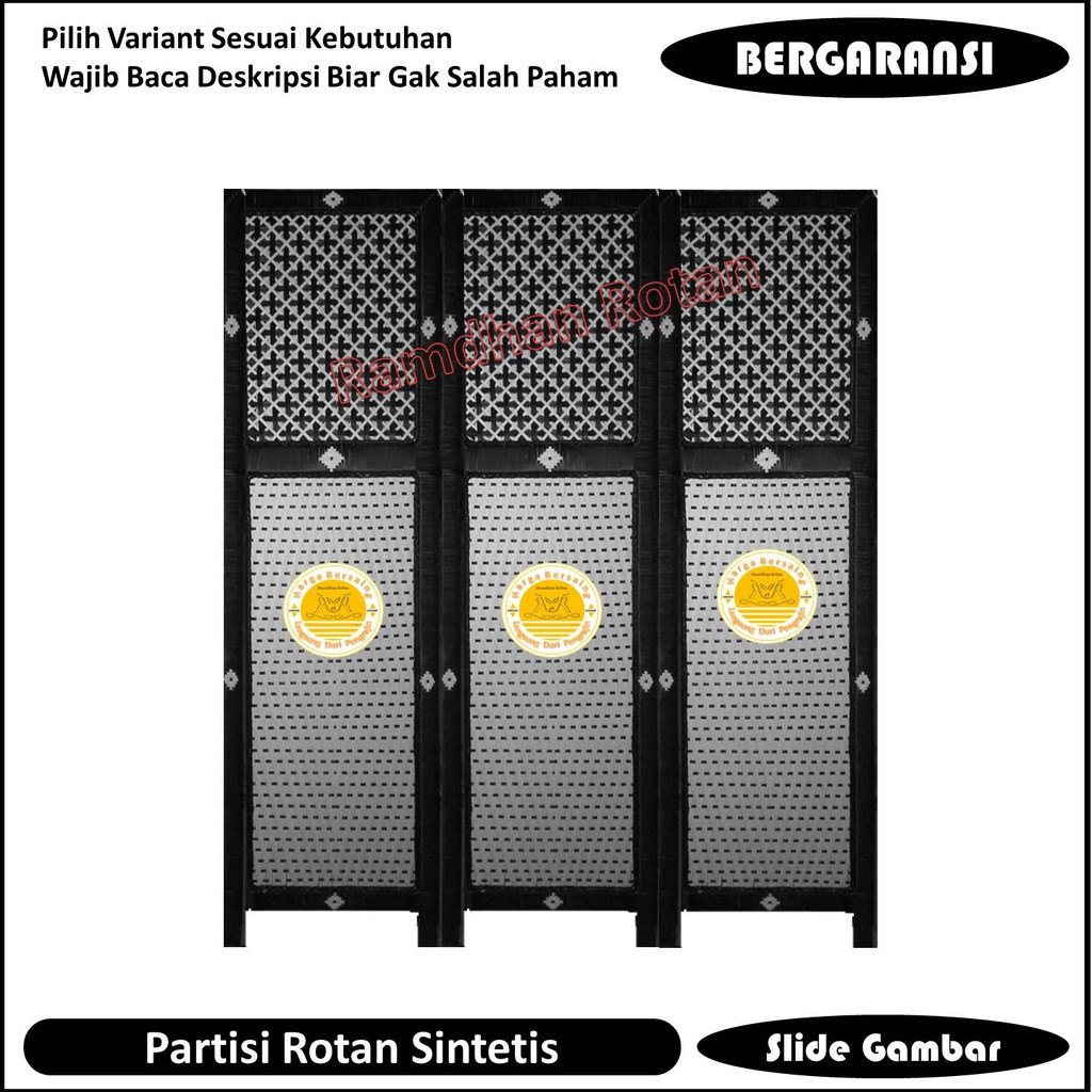 Sketsel Rotan 3 Pintu - Sketsel 3 Pintu Bahan Rotan Sintetis