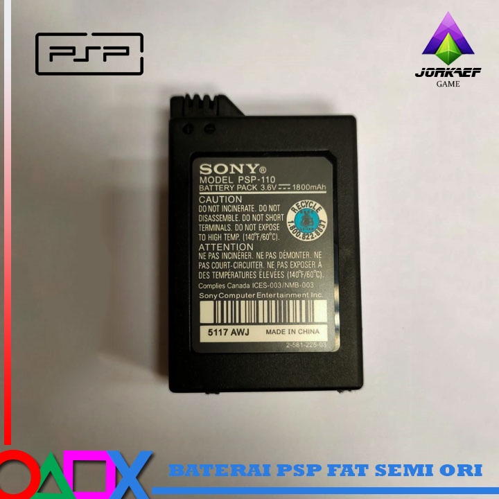 BATTERY/BATERAI PSP FAT SEMI ORI