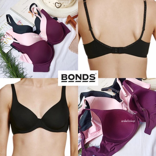 [RESTOCK] BRA BONDS T-SHIRT DEMI BRA SEAMLESS SUPER SOFT SIZE 34C (C75) 36C (C80) 38D (D85) - BUSA T
