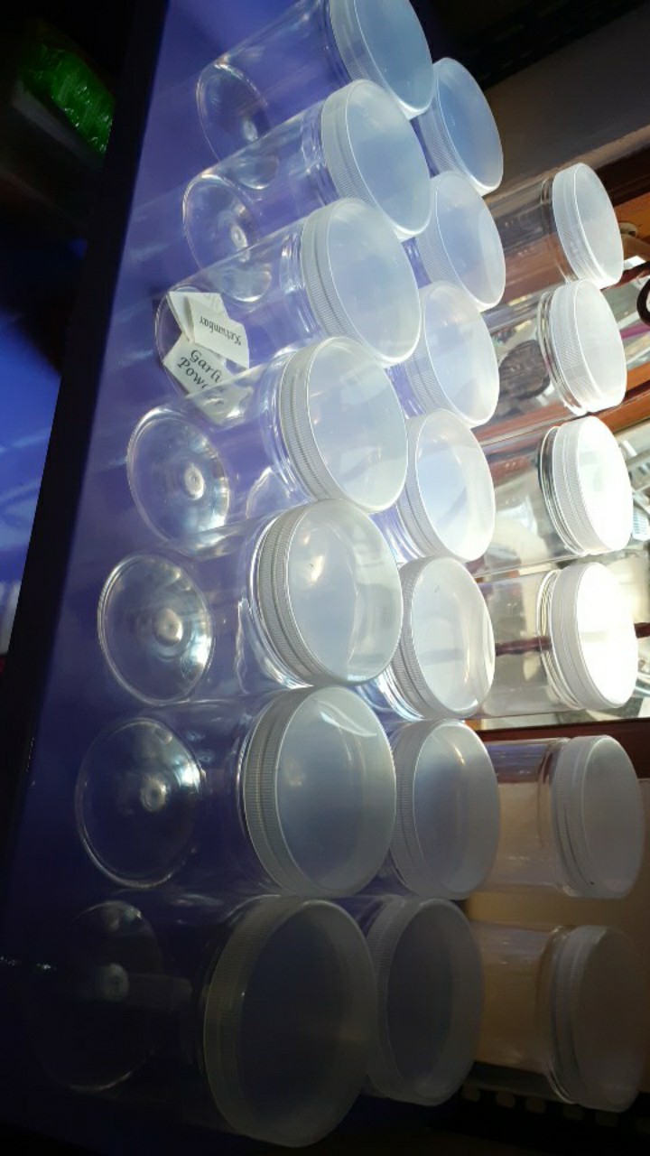 Jar Cylinder 1l Min Beli 6pc/ Toples Silinder Tutup Ulir/ Toples Plastik / Kue Kering/ Cupang/ Snack