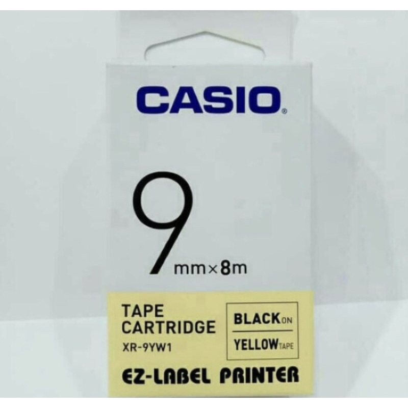 

CASIO EZ LABEL PRINTER XR-9YW1 Black on Yellow Original 100%