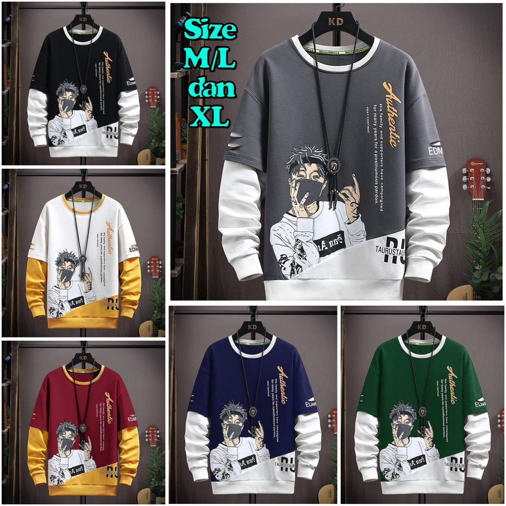 Asgard777 - BAJU AUTHENTIC / atasan lengan panjang / sweater terbaru / baju pria terlaris / baju panjang cowok