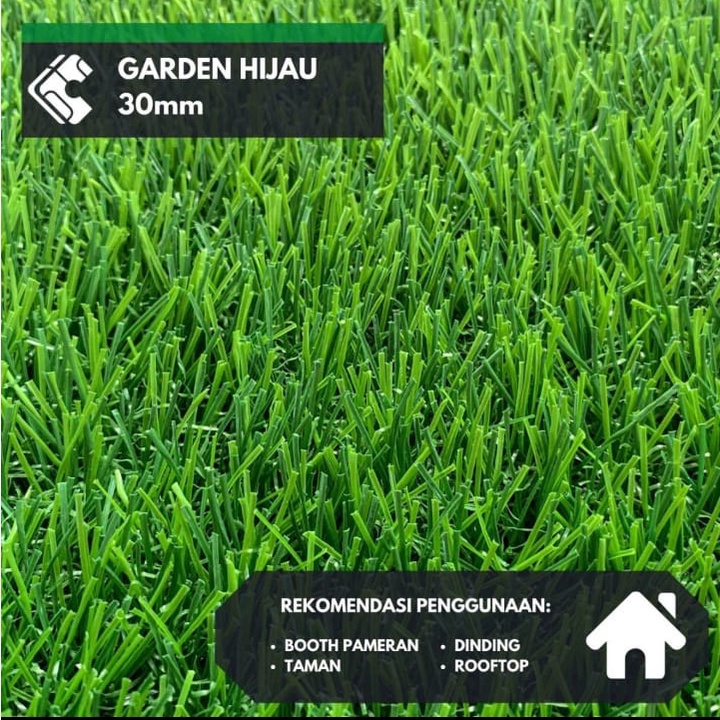 Karpet Rumput Sintetis - Garden Hijau 30mm