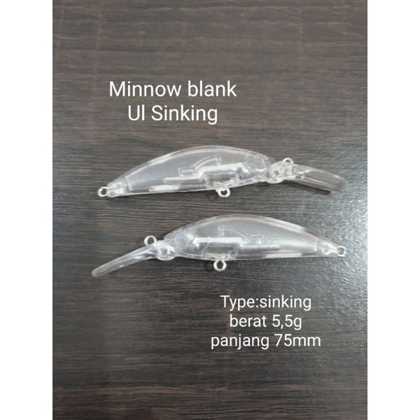 Minnow blank Ul Sinking 75mm/5,5gram