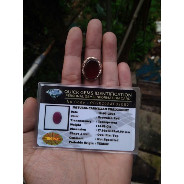 cincin yaman akhmar / yaman ahmar /yaman merah + memo lab original yemen