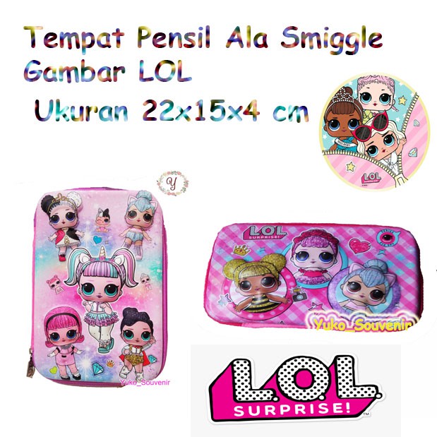 

Kotak Pensil Smiggle LOL / Tempat Pensil Organizer Karakter Ala Smiggle LOL Import