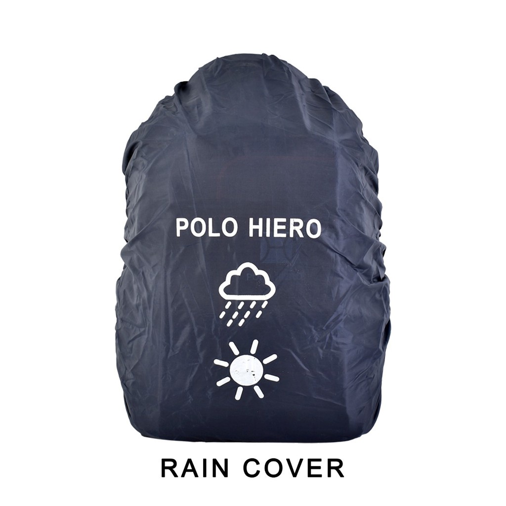 Tas Pria Polo Hiero 71003 Tas Laptop Ransel Sekolah Backpack Fashion (Free Rain Cover+USB Extension)