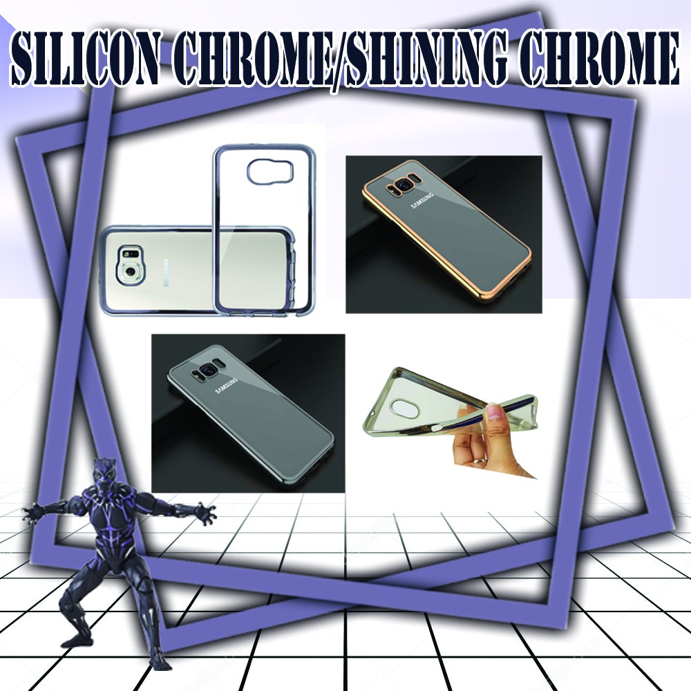 WARNA ACAK Case Chrome Silikon Ultrahin  F7 A57 A39 Vivo V9 Y85 Y21 Y22 Y31 Y69 V7 Y53