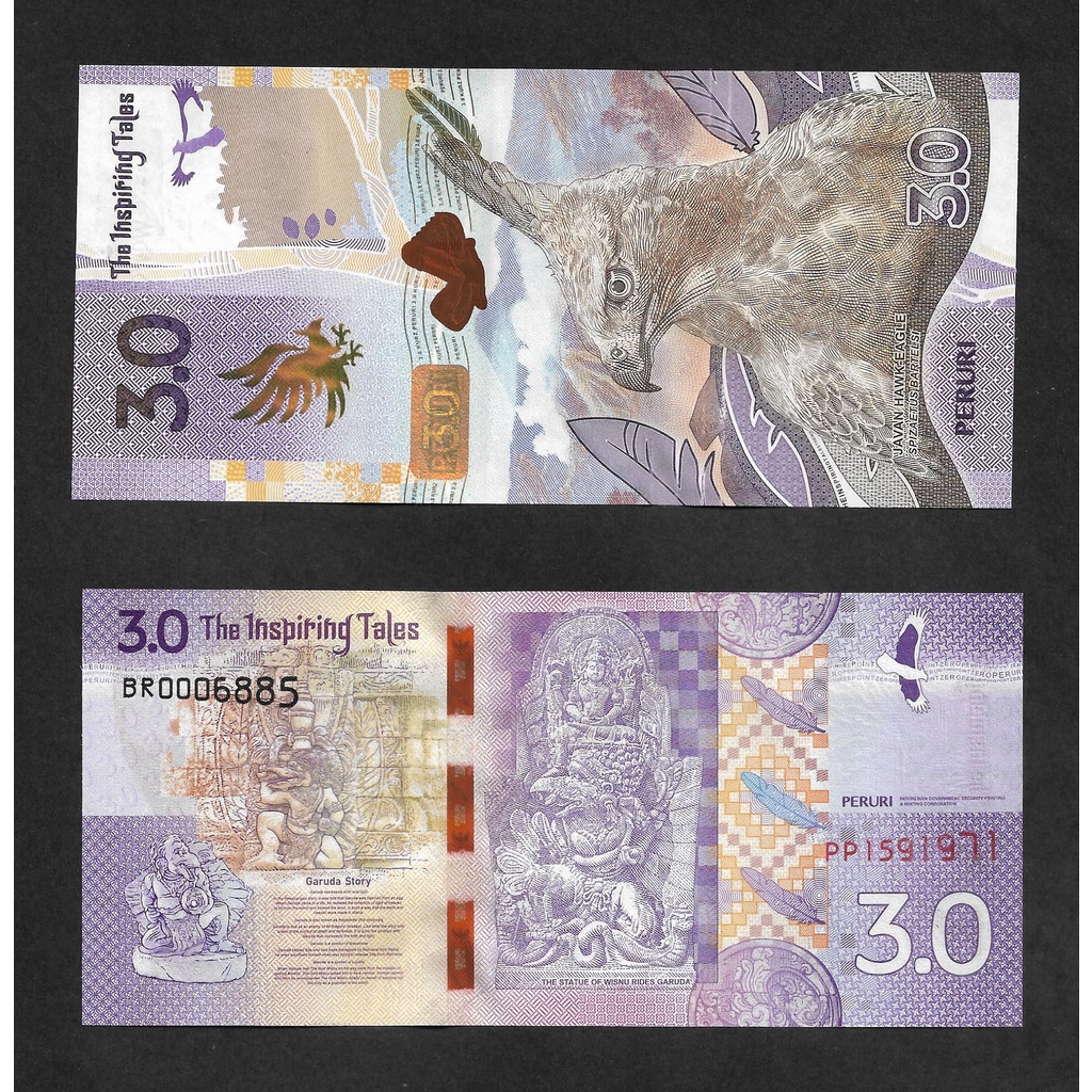 Uang Kertas Testnote Elang Jawa 3.0