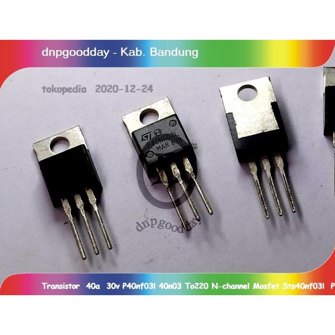 Transistor 40A 30V P40Nf03L 40N03 To220 N-Channel Mosfet Stp40Nf03L Dnpgood11 Segera Beli