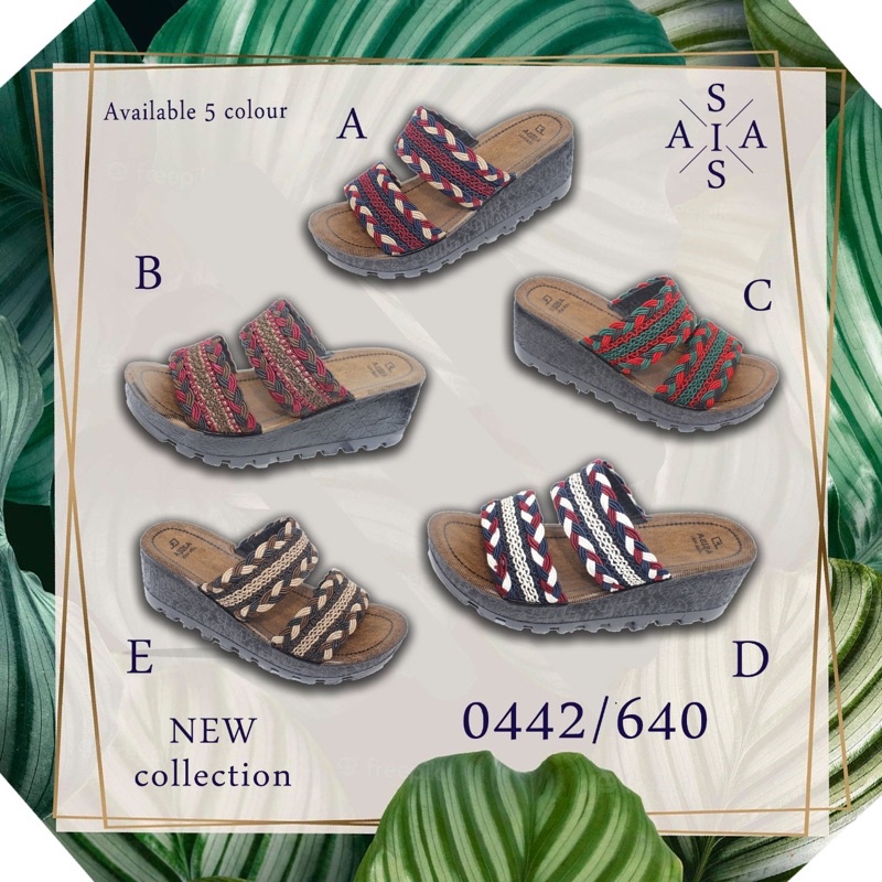 Promo Buy 1 Get 1 Sandal Wedges sol 5 cm.NEW COLLECTION SENDAL WANITA IMPORT SENDAL TURKI ORIGINAL S
