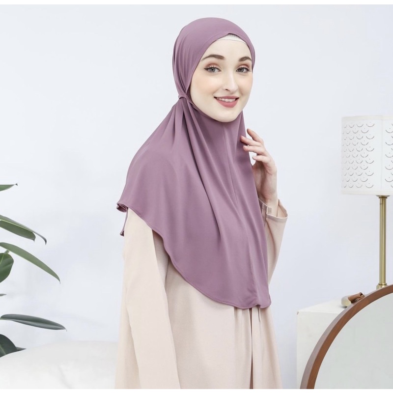 𝐁𝐘 𝐀𝐃𝐈𝐍𝐃𝐀 Bergo sport tali hijab mini instant bahra jersey maryam