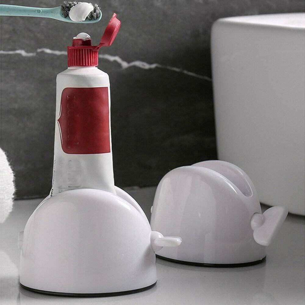 【 ELEGANT 】 Dispenser Odol Plastik Berguna Presser Lazy Tools Manual Toothbrush Holder