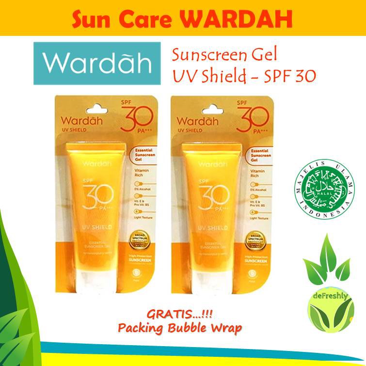 ❤ defreshly ❤ Wardah SUNSCREEN | Sun Care Sunblock Gel SPF 30 SPF35 Tabir Surya UV Shield Essential - 40ML