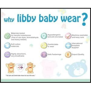 Libby Setelan Piyama bayi SML Baju Pendek &amp; Celana 6-18M / Perlengkapan Baby | Kado Kelahiran