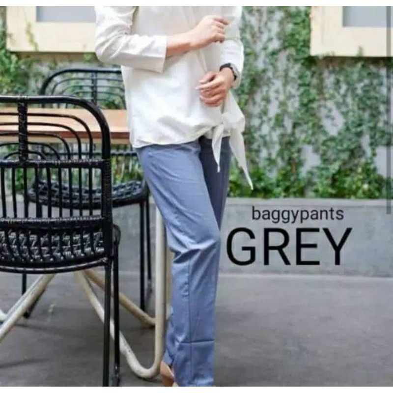 CELANA BAHAN WANITA PANJANG BAGY BEGY BEGGY BAGGY PANTS PANT KERJA KAIN WANITA