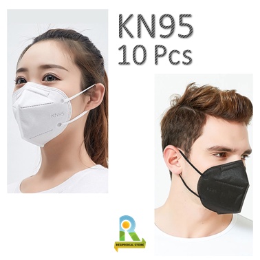 Masker KN95 Alkindo Kawat Dalam 1 Box KN 95 isi 10 Pcs 5 Ply Earloop Cantol One Care Hitam Putih