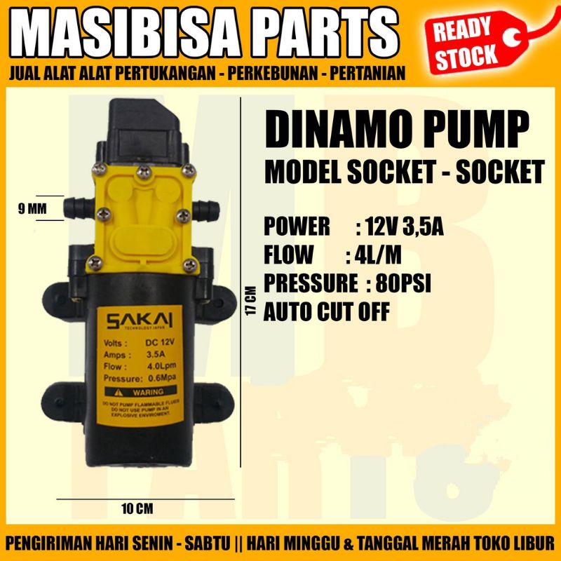 P0MPA AIR DC 12V DINAMO PUMP SPRAYER CUCI MOBIL MOTOR AC