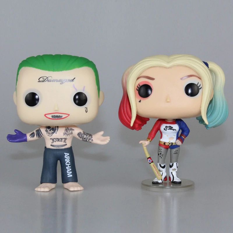 【Ready Stock】Suicide Squad Joker Harley Quinn Funko  Pop Action Figure Model Toys Collection