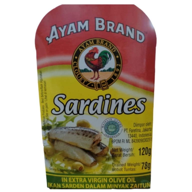 

Ayam Brand Sardines In Ev Olive Oil 120Gr