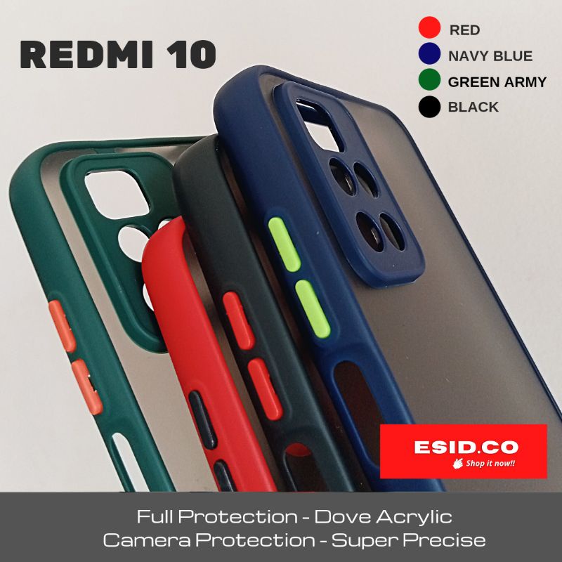 Case Redmi 10 Akrilik Dove Matte + Camera Protection Super Hits