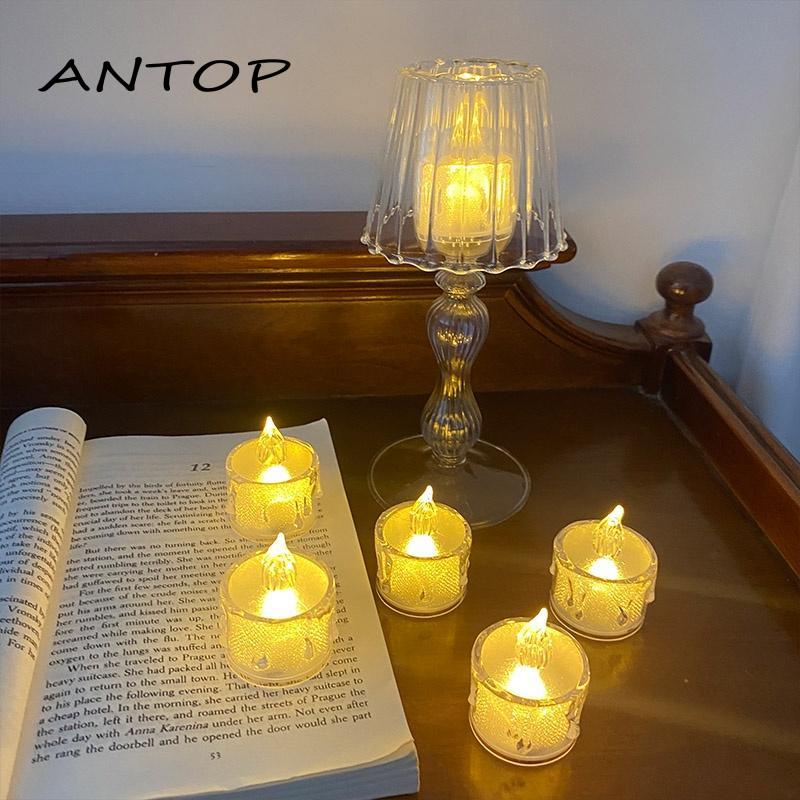 Lampu Lilin Led Mini Candle Portable Lampu Hias Dekorasi Pesta Samping Tempat Tidur Lampu Malam Suasana ANTOP