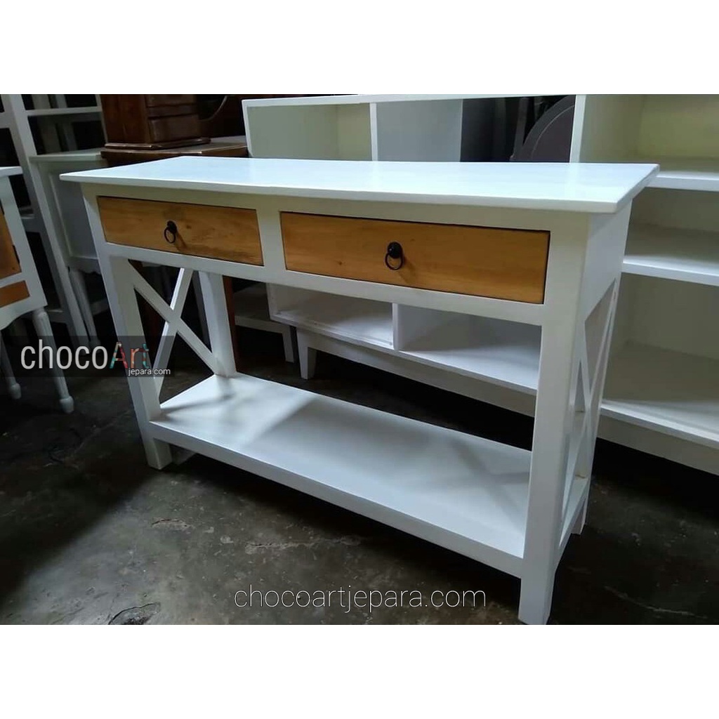 Jual Meja Rias Make Up Meja Saloneja Tv Konsol Console Custom Meja Duco Putih Minimalis Meja