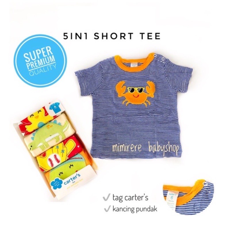 Catell Love 5in1 Short Tee / Kaos Pendek 5in1 isi 5 Kancing Pundak