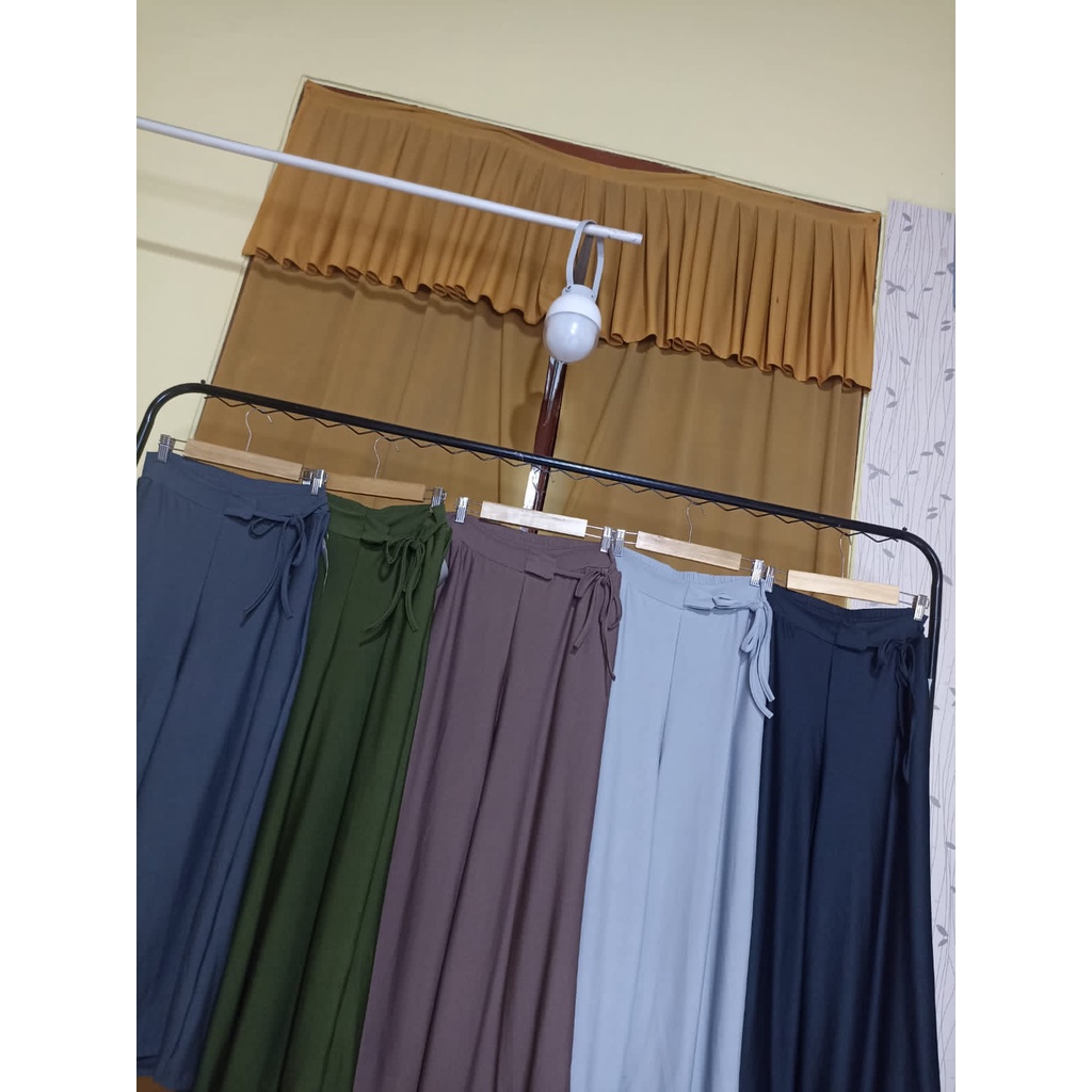 Celana Kulot Crinkle Airflow Tali Samping Premium Highwaist Wanita Loose Cullote Pants