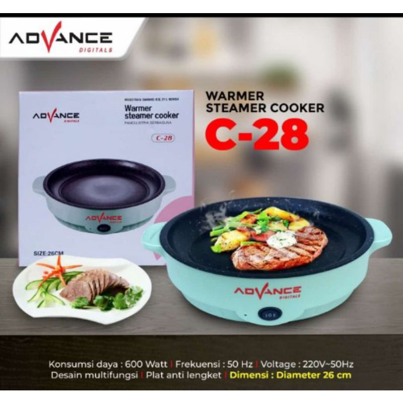 Wajan Listrik / Panci Listrik / Warmer Steamer Cooker 26cm Advance C-28