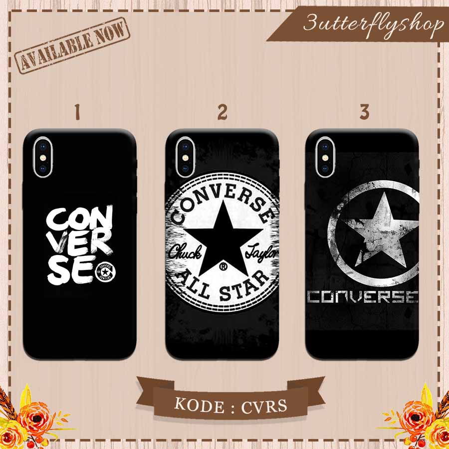 Converse Logo Black casing case Oppo Vivo Realme Redmi Xiaomi Samsung iphone