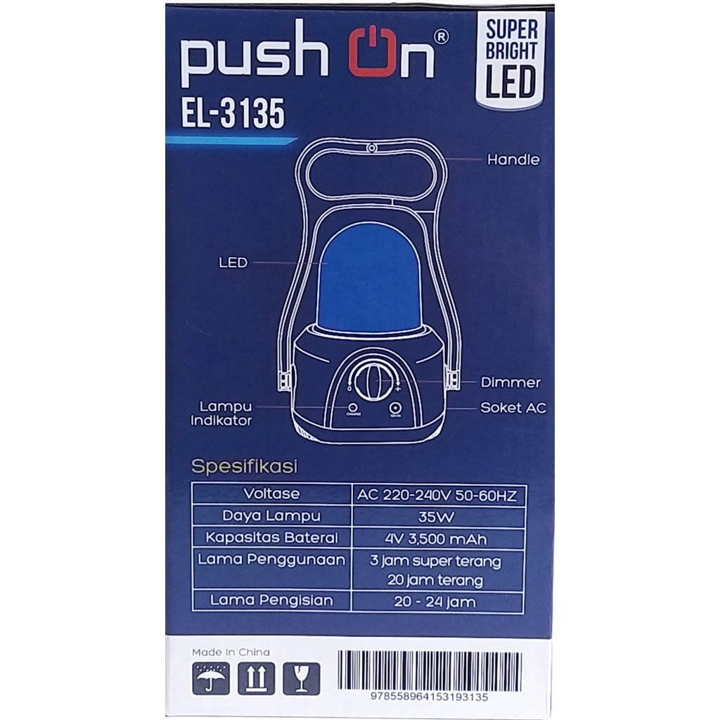Lampu Emergency Dimmer PUSH ON El 313 35 Watt