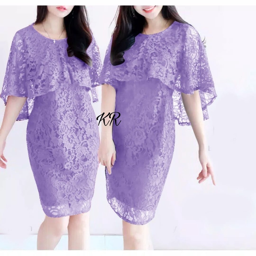 REALPIC ALEXIA 5 UKURAN M L XL XXL 3XL DRESS FASHION BRUKAT BROCADE KR ADA VIDEO REAL PICT