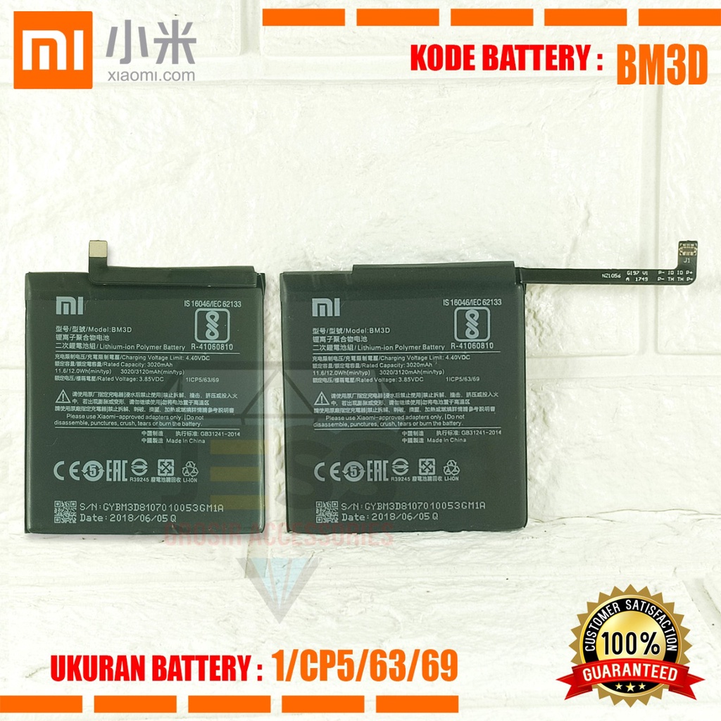 Baterai Battery Original Xiaomi BM3D BM-3D Tipe HP Xiao MI 8 SE - MI8 SE - MI8SE - M1805E2A