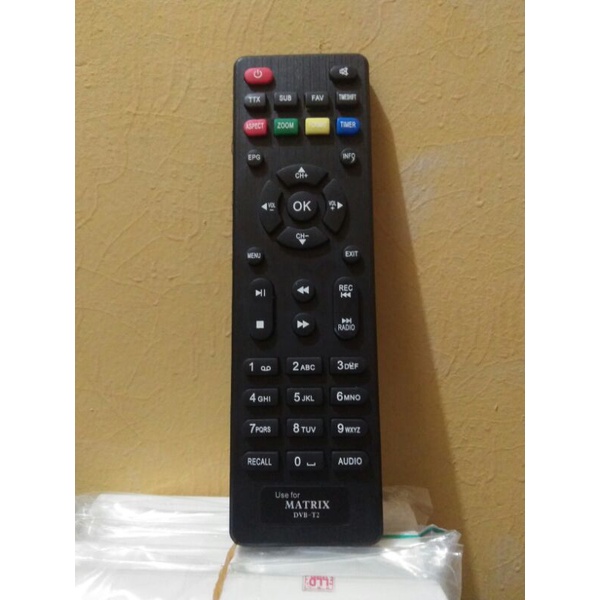 REMOT SET TOP BOX DVB T2 MATRIX APPLE HD MERAH