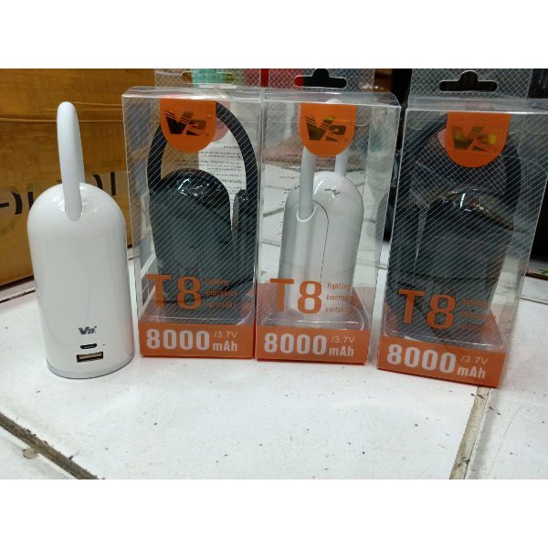 Power Bank 8000mah Power Bank Plus Lampu