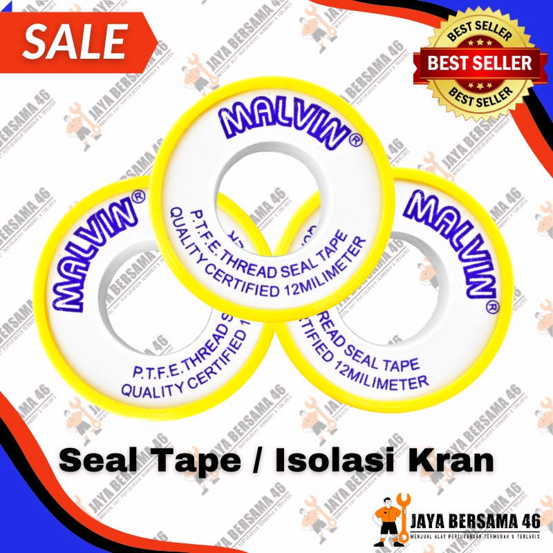 SEAL TAPE MALVIN / SILTIP / SELTIP /  SEALTAPE / ISOLASI KRAN AIR / ISOLATIP KERAN / SOLATIP KRAN